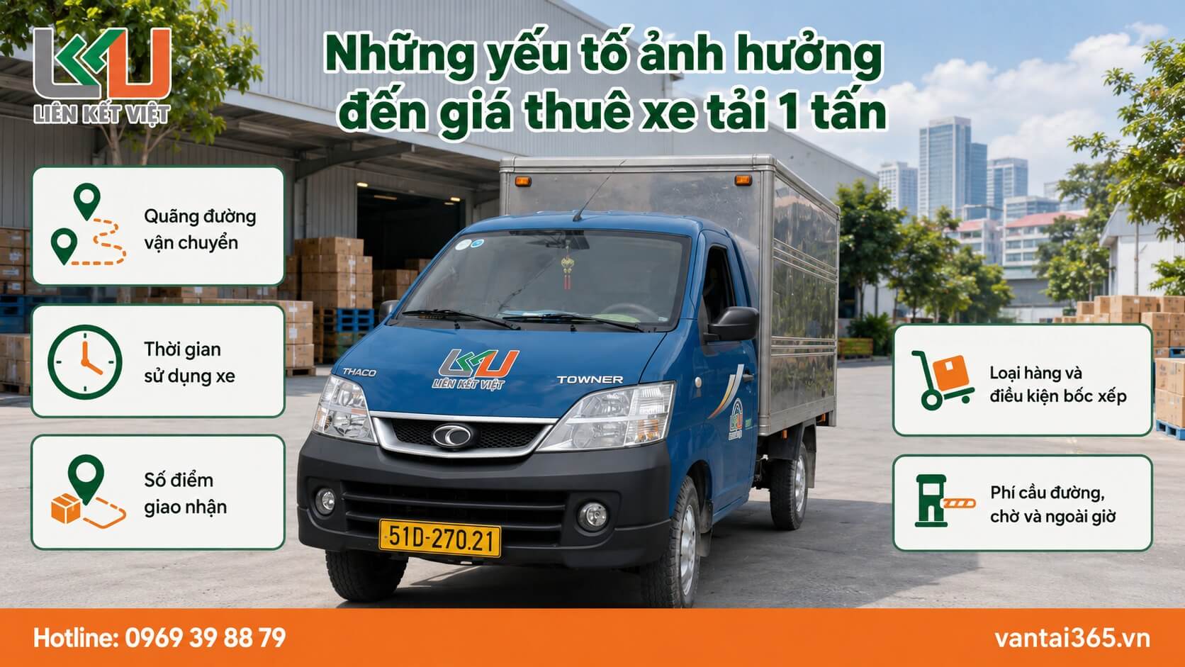 Các yếu tố quyết định giá thuê xe tải 1 tấn Các yếu tố ảnh hưởng đến giá thuê xe tải 1 tấn