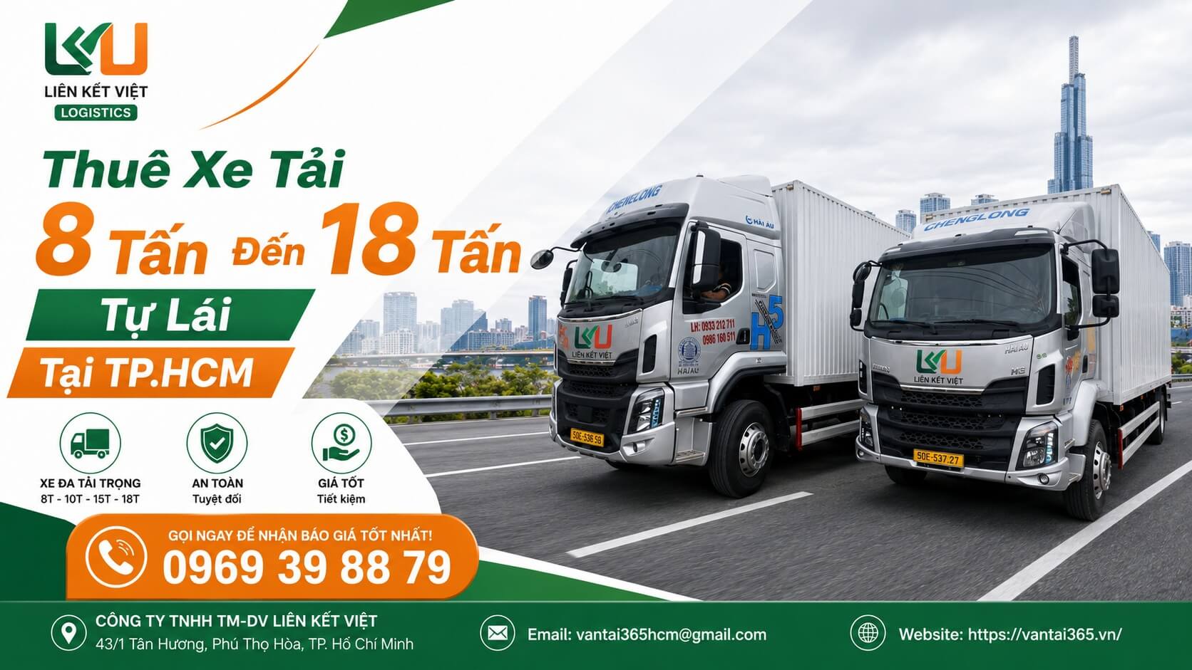 Xe tải tự lái tải trọng lớn từ 8 đến 18 tấn Thuê xe tải từ 8 tấn đến 18 tấn tự lái chở hàng nặng